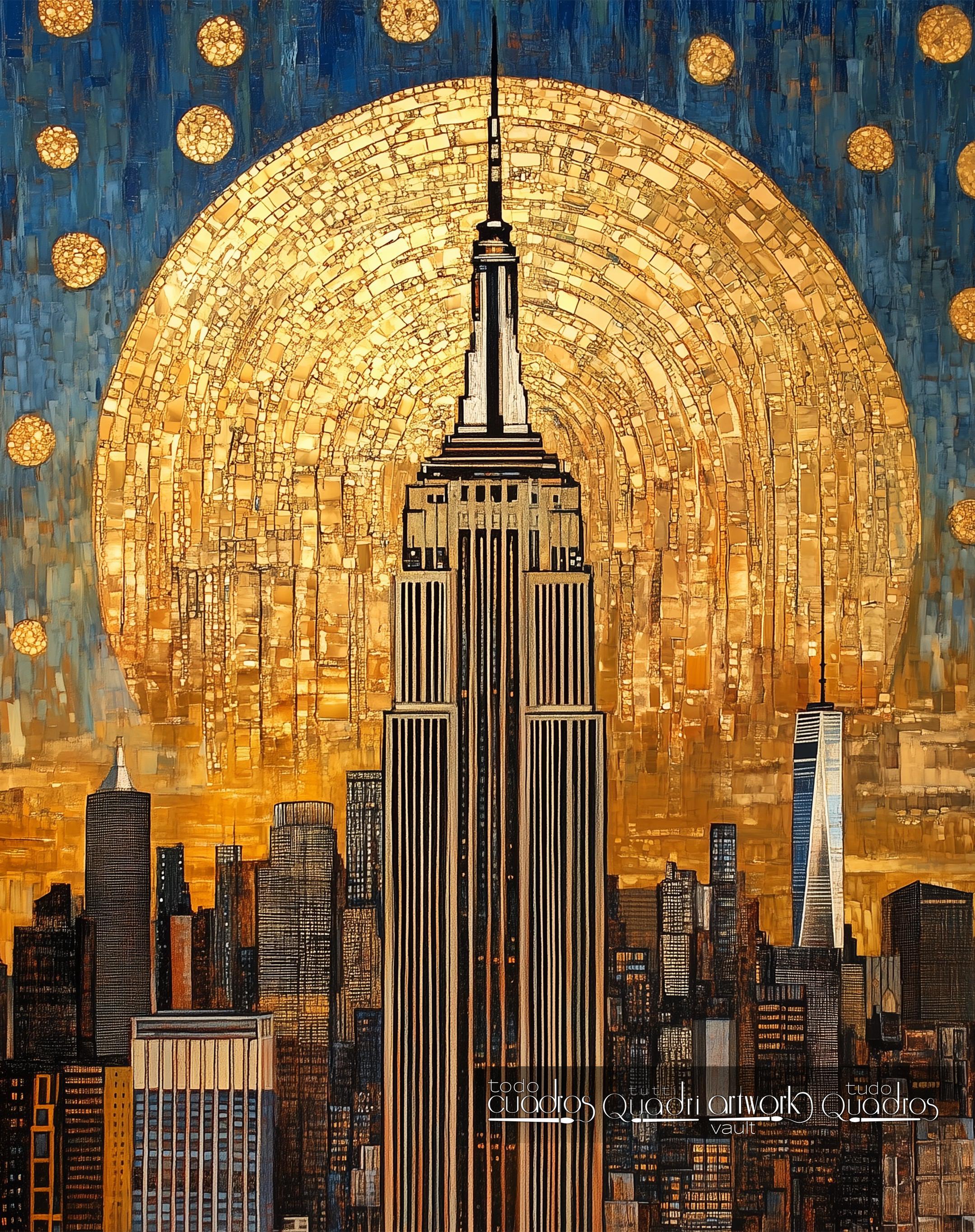 Brilho eterno sobre Manhattan, estilo Klimt