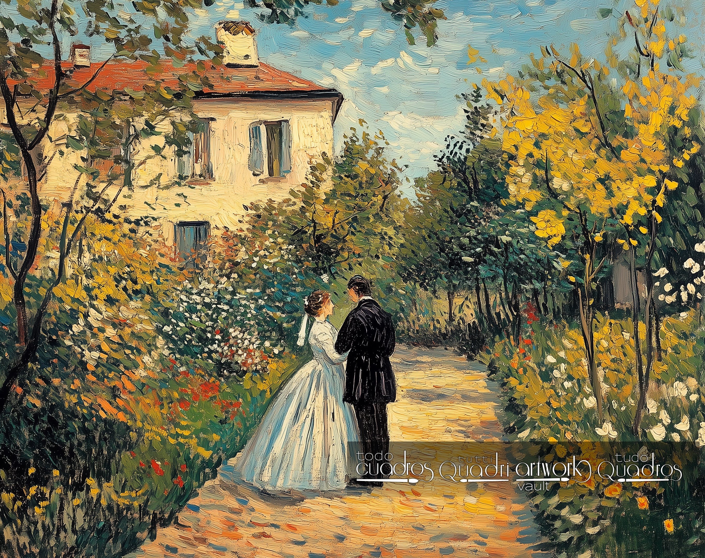 Momento eterno no jardim, estilo Van Gogh