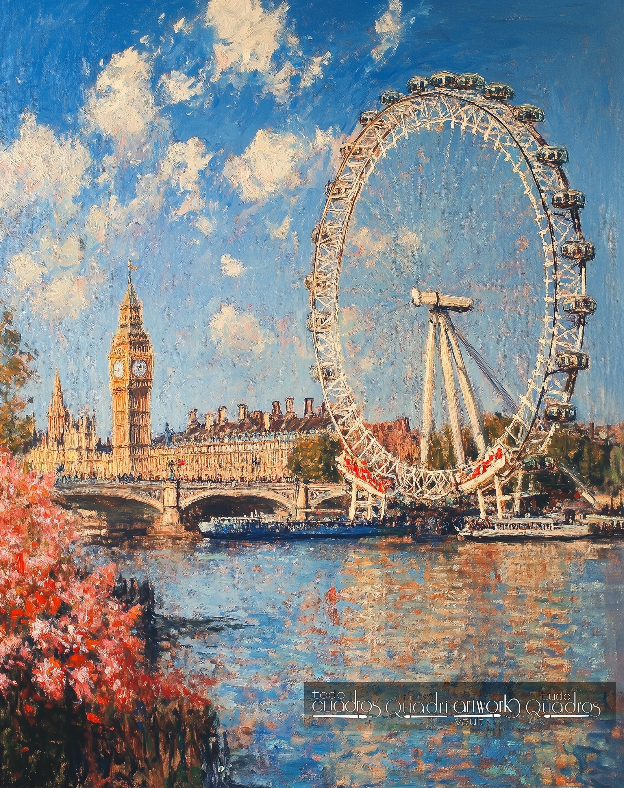 Brilhos de Londres, estilo Monet