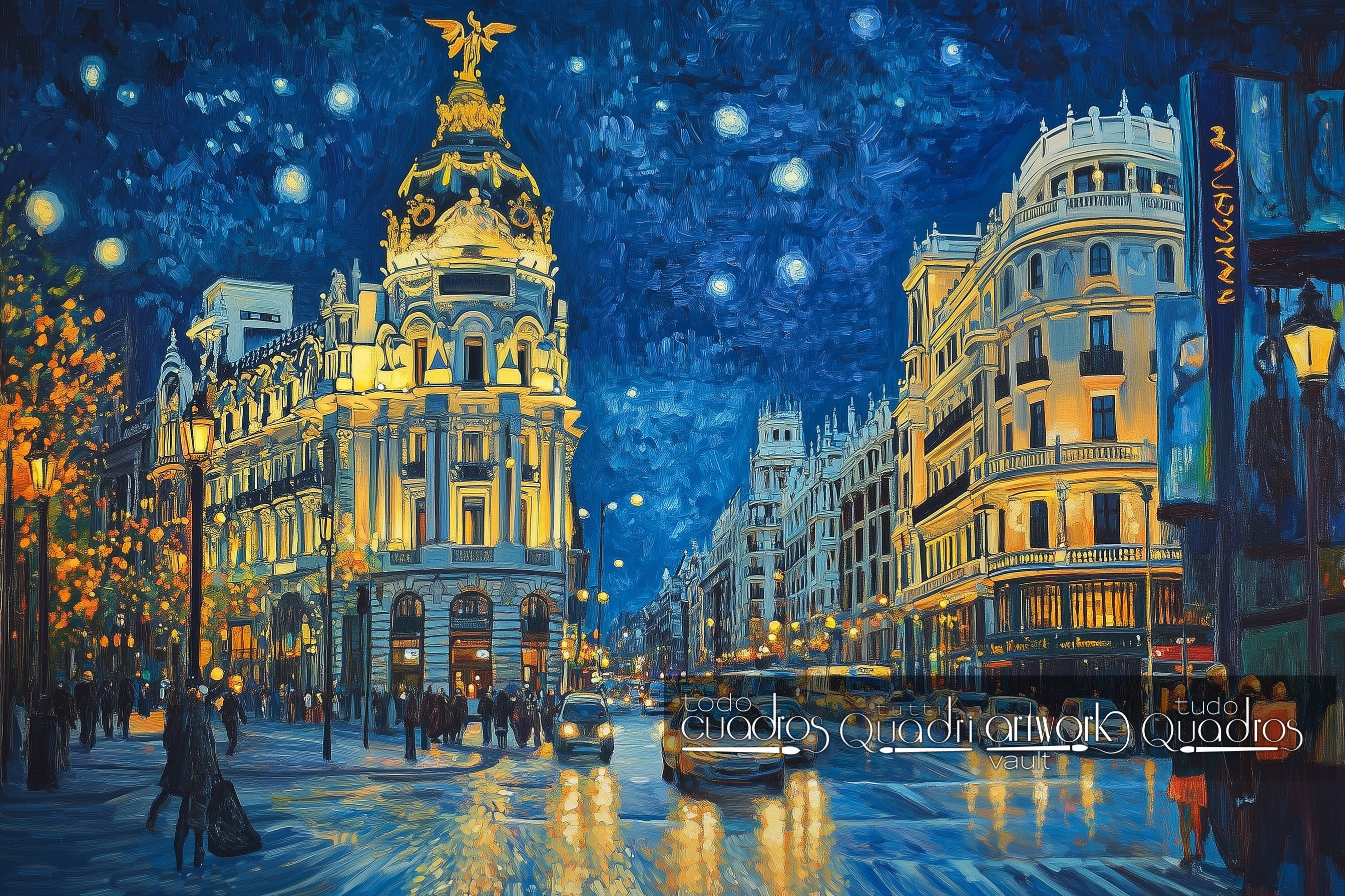 Noite de Madrid, estilo Van Gogh