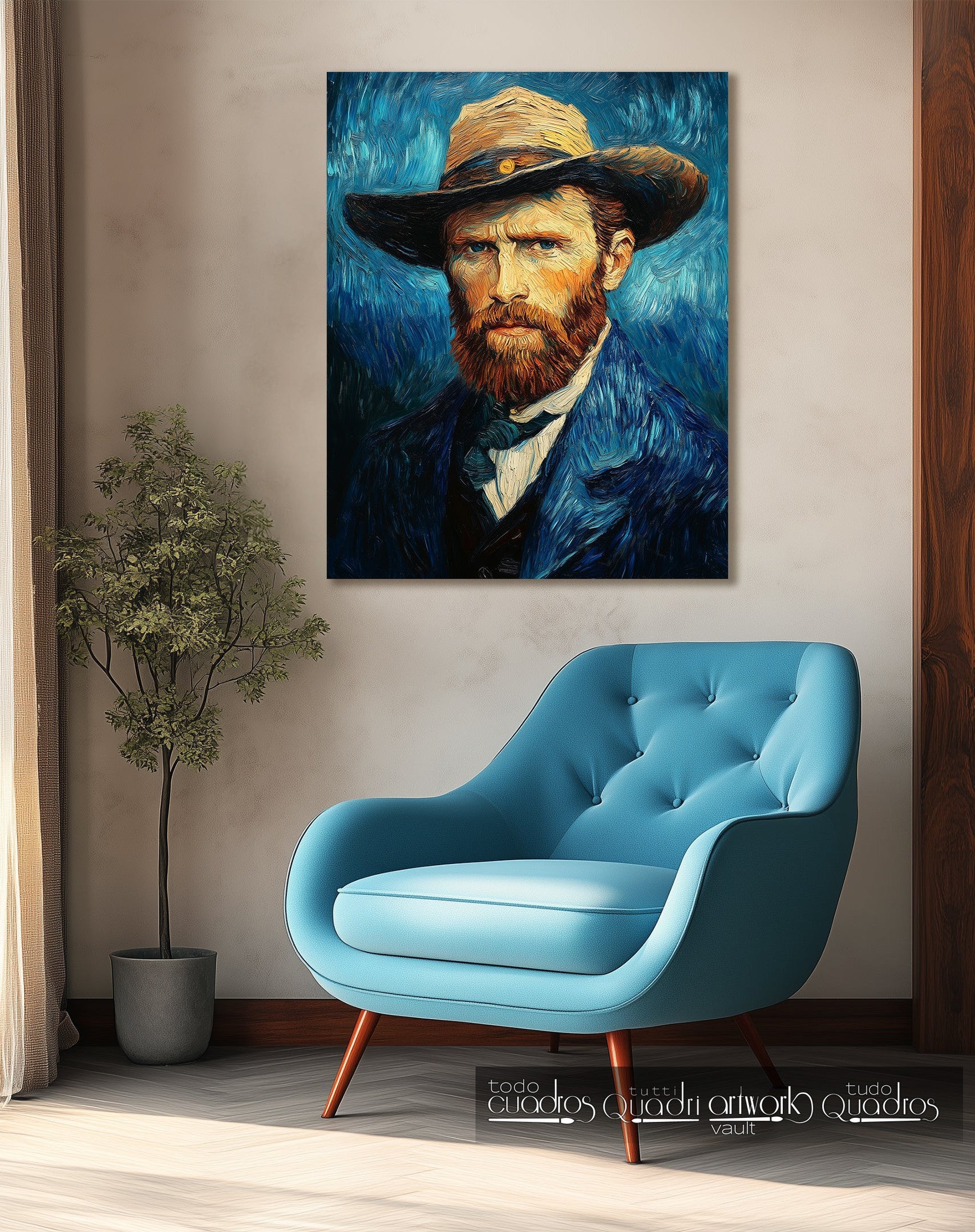 O olhar de Vincent, estilo Van Gogh moderno