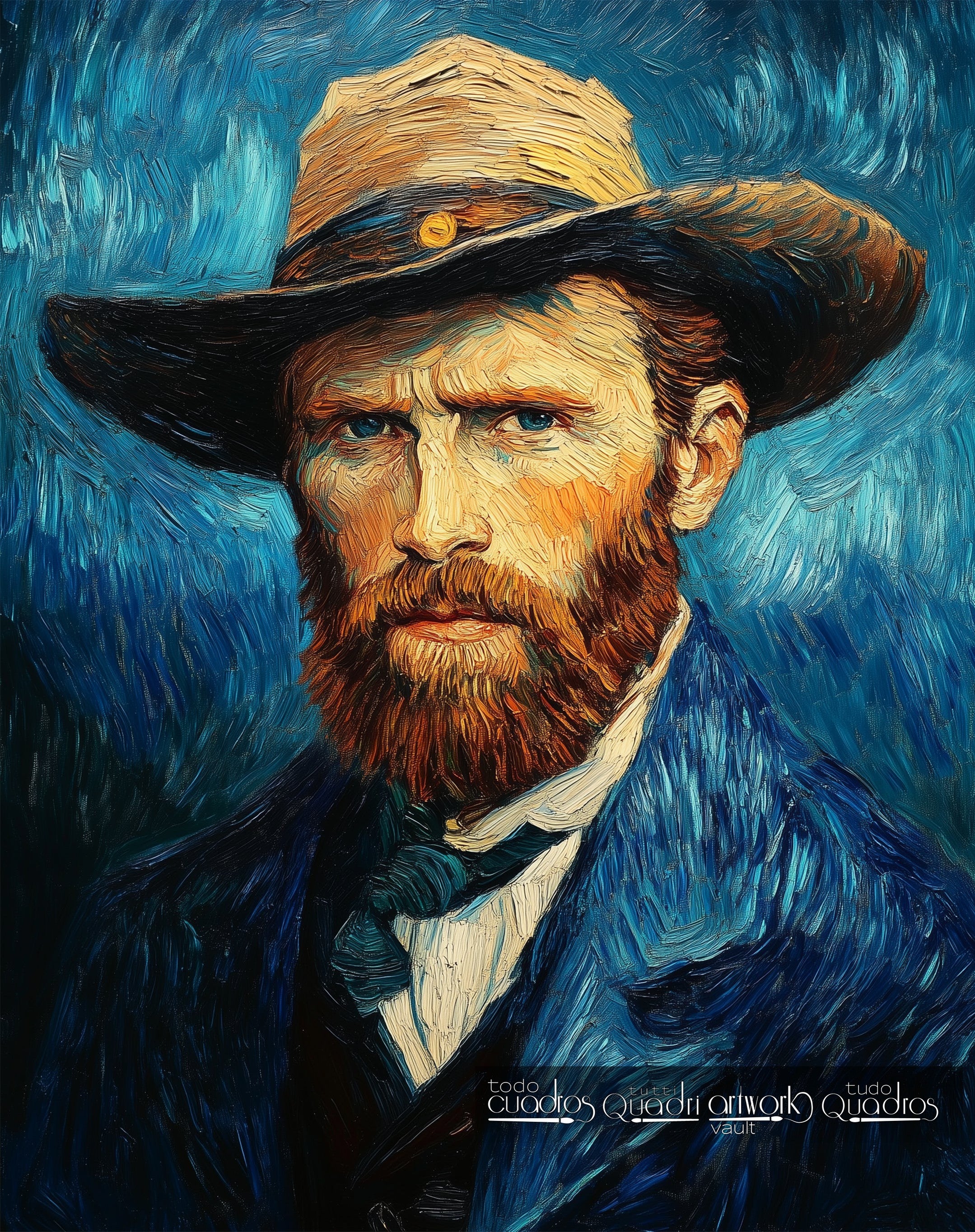 O olhar de Vincent, estilo Van Gogh moderno