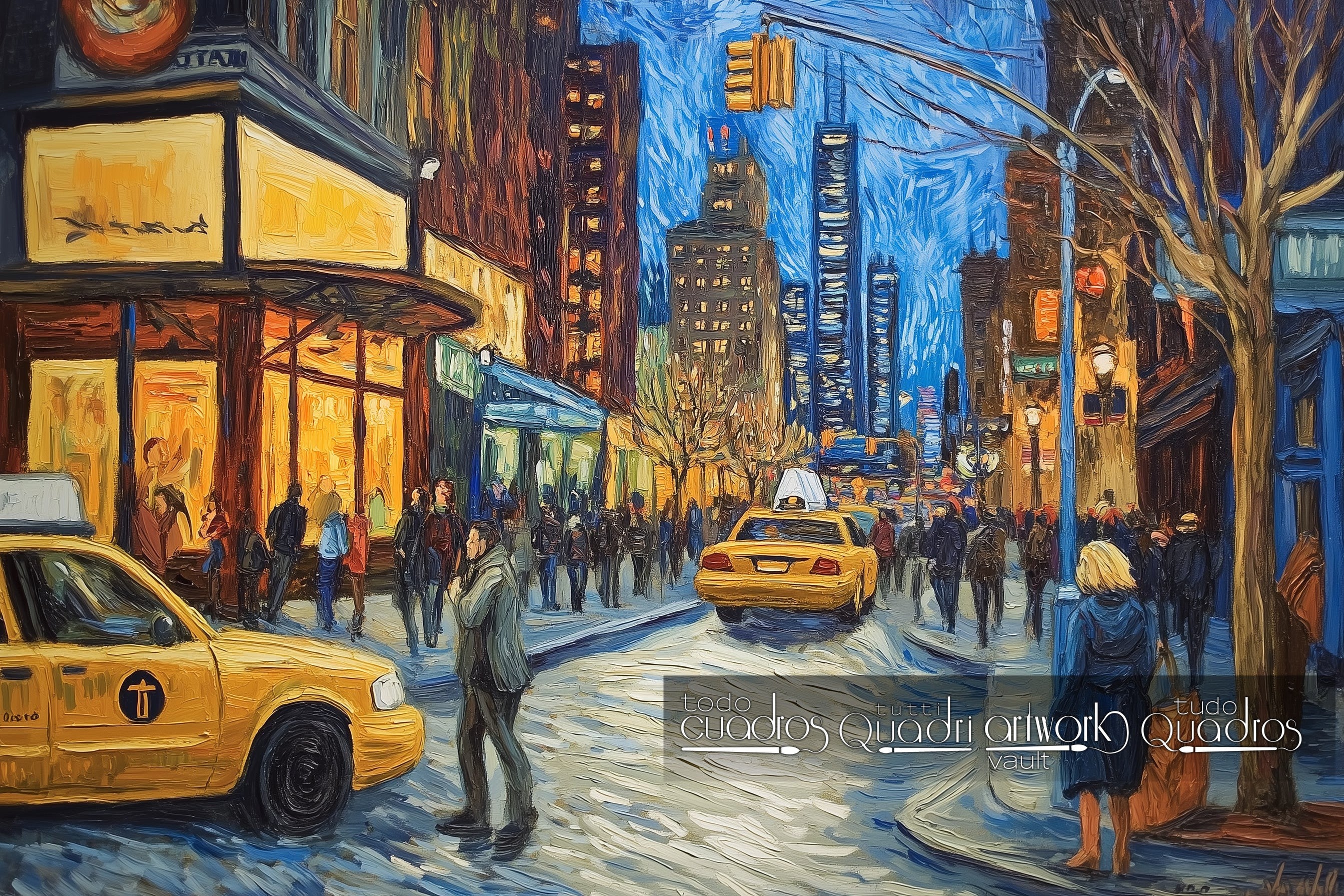 New York Night, estilo Van Gogh