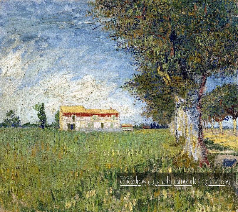 Casa da quinta em um campo de trigo, Van Gogh