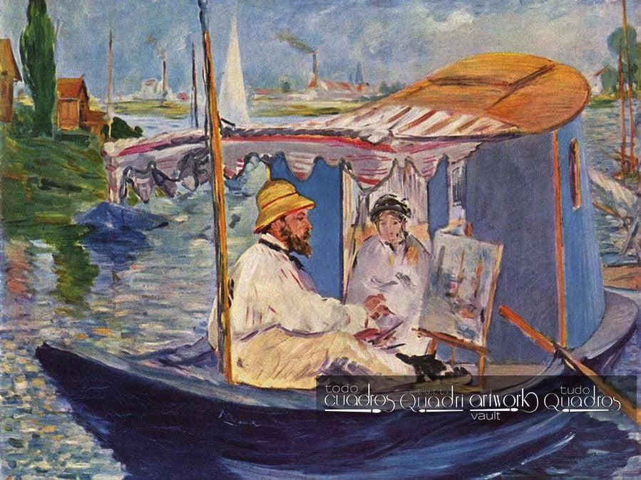 Claude Monet pintando no seu ateliê, Manet