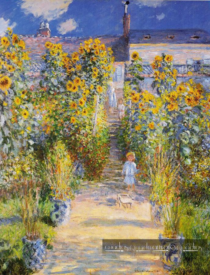 O jardim de Monet em Vétheuil, Monet