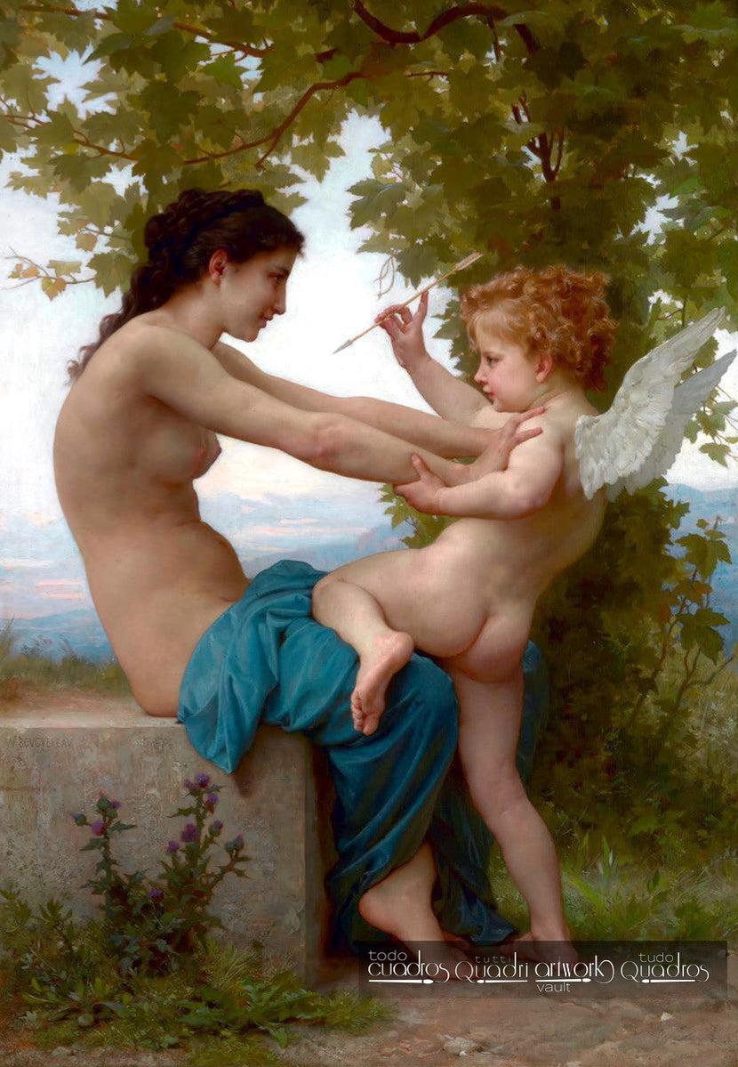 Jovem defendendo-se de Cupido, Bouguereau