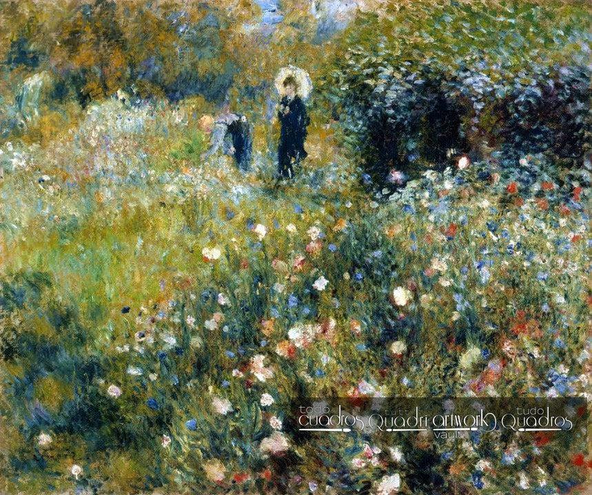 Mulher com sombrinha no jardim, Renoir