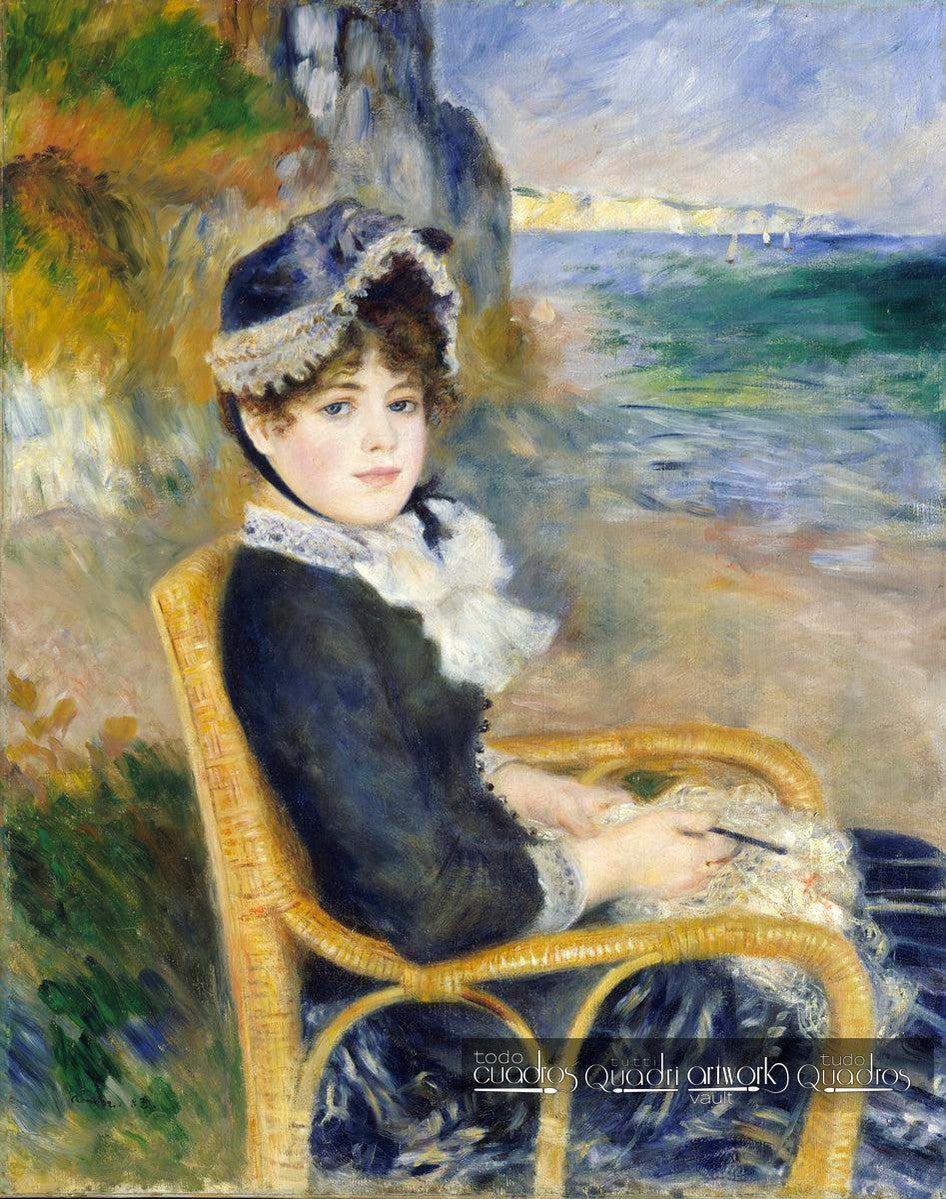 Mulher sentada à beira-mar, Renoir