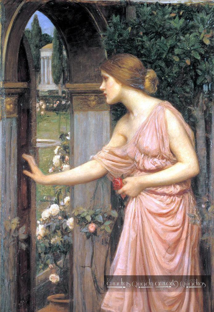 Psiquê abrindo a porta do jardim do Cupido, J. W. Waterhouse