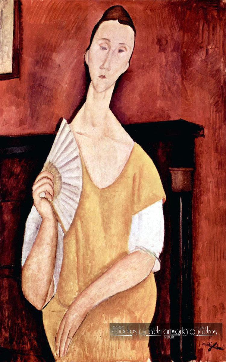 Retrato de Lunia Czechowska com Leque, Modigliani