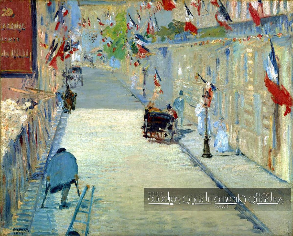 Rue Mosnier com bandeiras, Manet