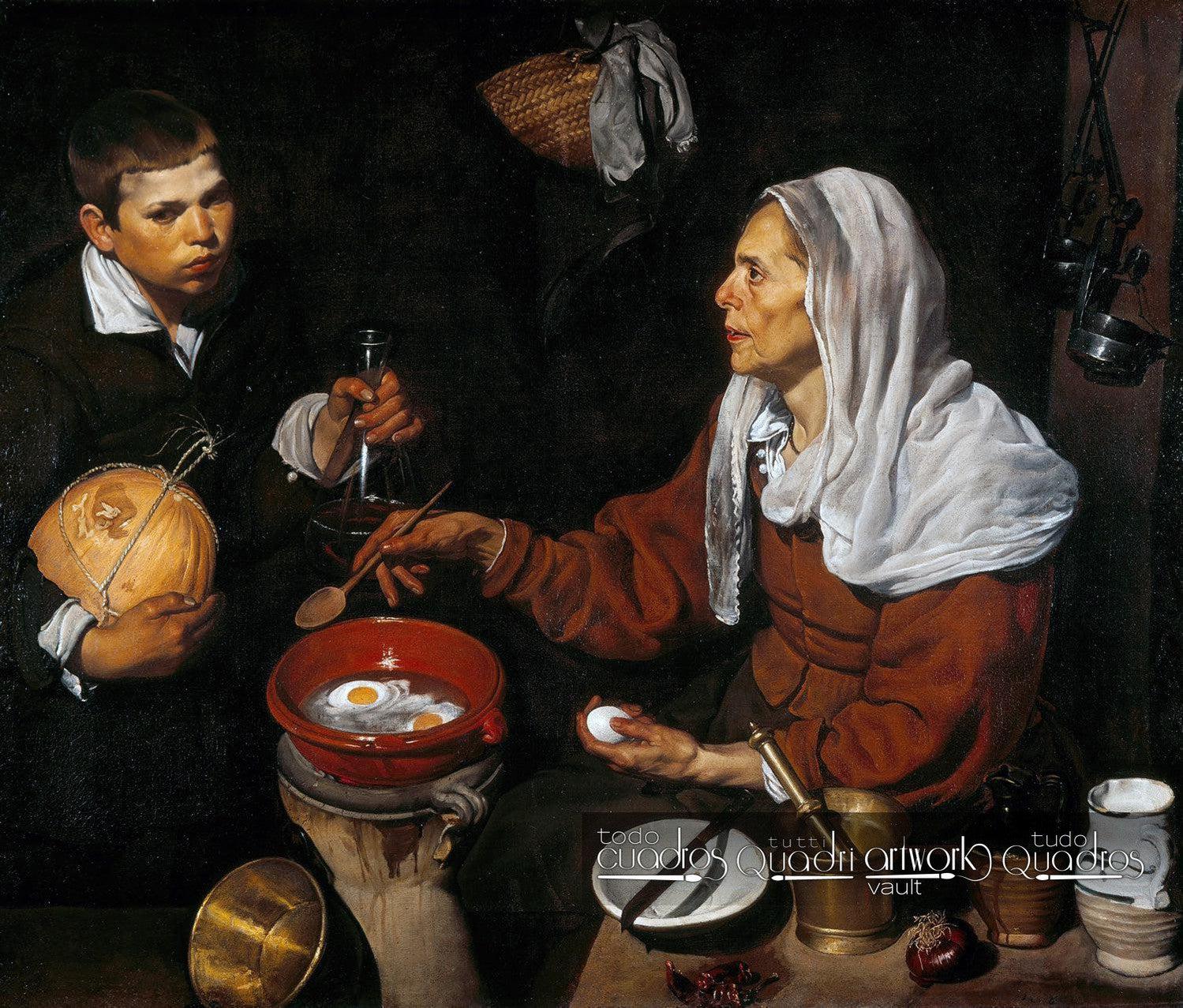 Velha fritando ovos, Velázquez